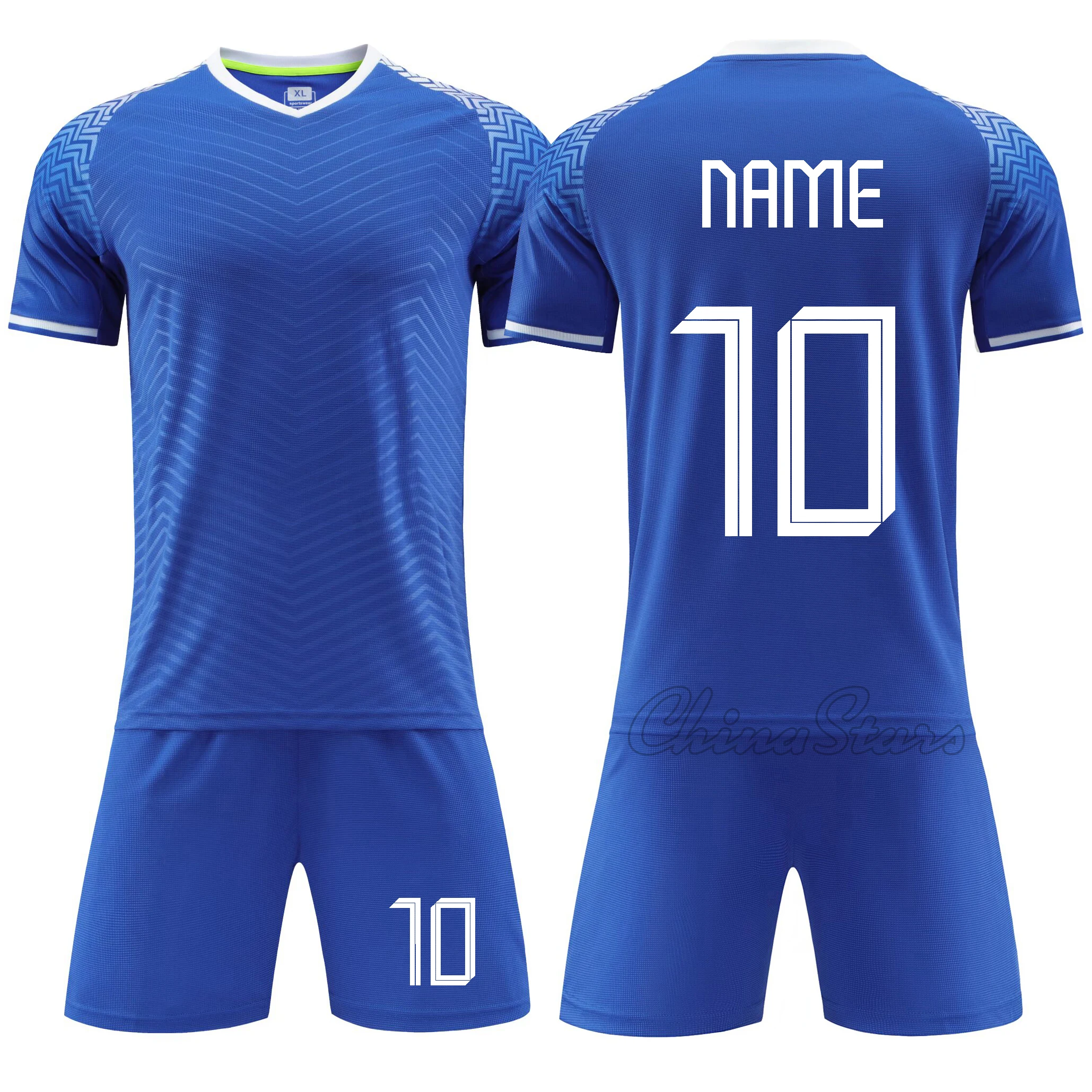 Men Children Football Jerseys Sets Boys Soccer Clothes Suit Short Sleeve Kids Football Uniforms Soccer Tracksuit Jersey Kit Navy