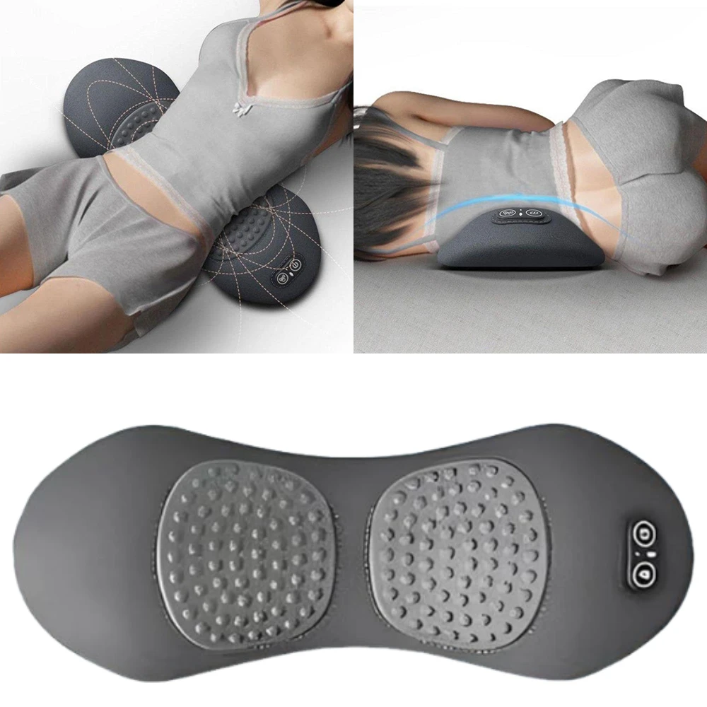 وسادة دعم قطني كهربائية 3 في 1 مع وسادة خلفية من إسفنج الذاكرة بارتفاع قابل للتعديل مع وسادة خصر حرارية لأسفل الظهر