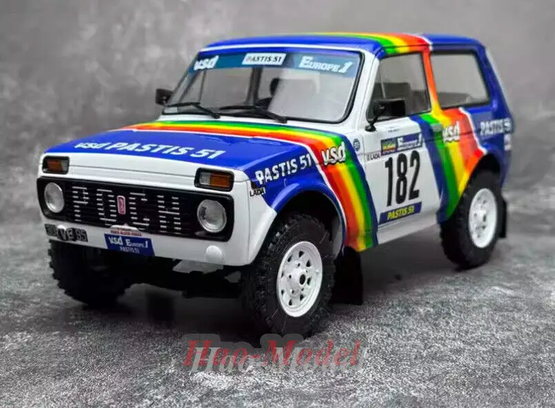 Solido 1/18 For Lada Niva #182 DAKAR 1984 Car Metal Diecast Model Car Simulation Toys Birthday Gifts Hobby Display Collection