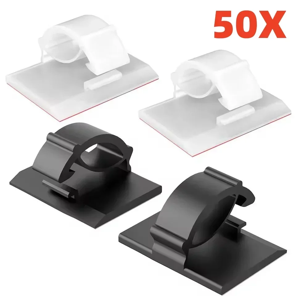 Adhesive Car Cable Charger Line Clasp Wire Cord Clip Wall Clamp Holder Management Data Line Winder Fastener Tie Fixer Organizer