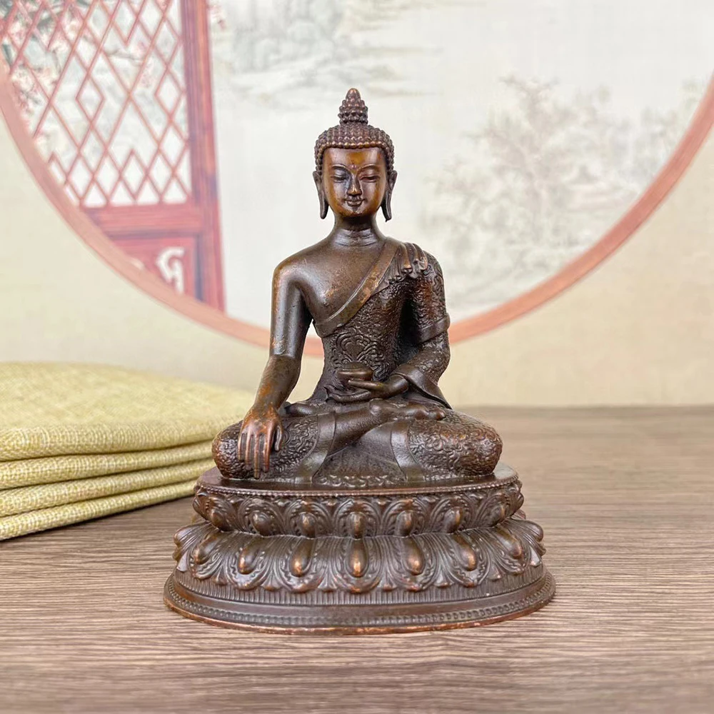 

4-inch, Mini Buddha statue ornament, Retro decorations, Shakyamuni Buddha, Green Tara figure of the Buddha, Offering ornaments