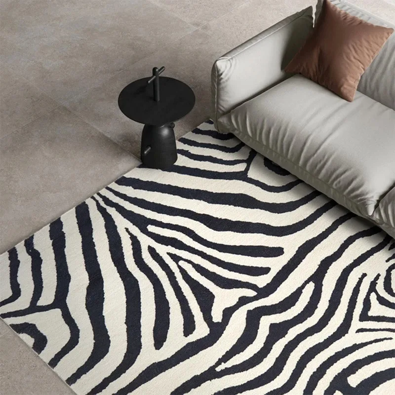 

Living Room Carpet, Zebra Print, Home Decoration, Luxury Rug, Bedroom Bedside Rugs, Lounge Floor Mat, Non-Slip Machine Washable