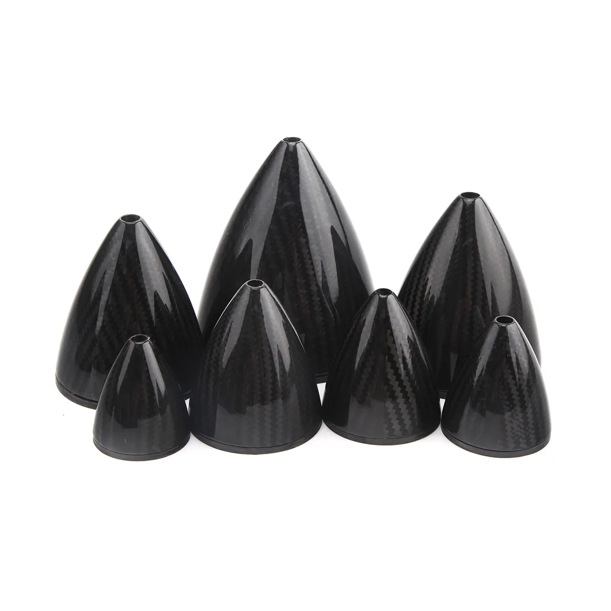 1Pc Carbon Fiber Spinner Cone  Without Blade Cuts  1.75\'\' 2\'\' 2.5\'\' 3\'\' 3.5\'\' 4\'\' 4.5\'\' 5\'\' 6\'\' inch  For RC Gas Airplane