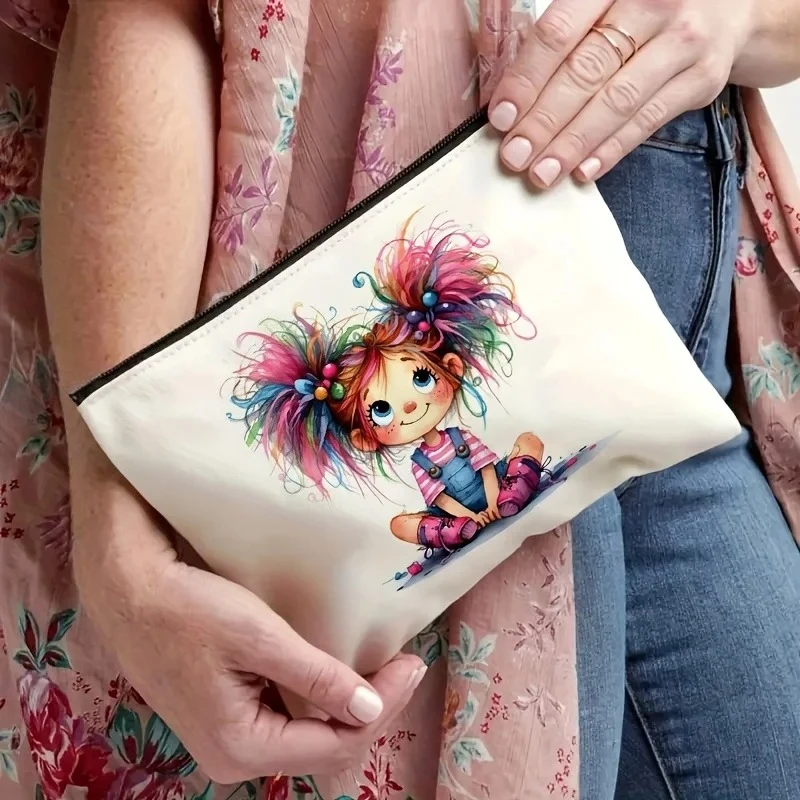 

Красочная косметичка с хвостиком — милая многофункциональная сумка на молнии, сумка для хранения ювелирных изделий, идеальная дорожная маленькая сумка для хранения на молнии