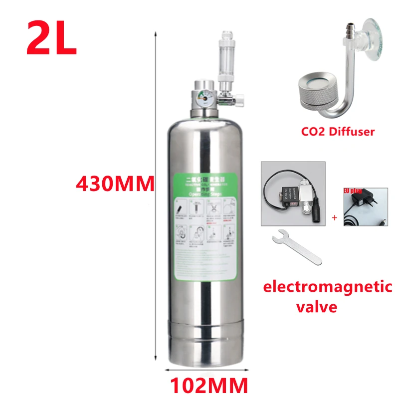 Aquarium CO2 Generator Systeem Kit Rvs Kooldioxide Reactor Kooldioxide Reactor Kit Planten Fish Aquatic Raffinaderij