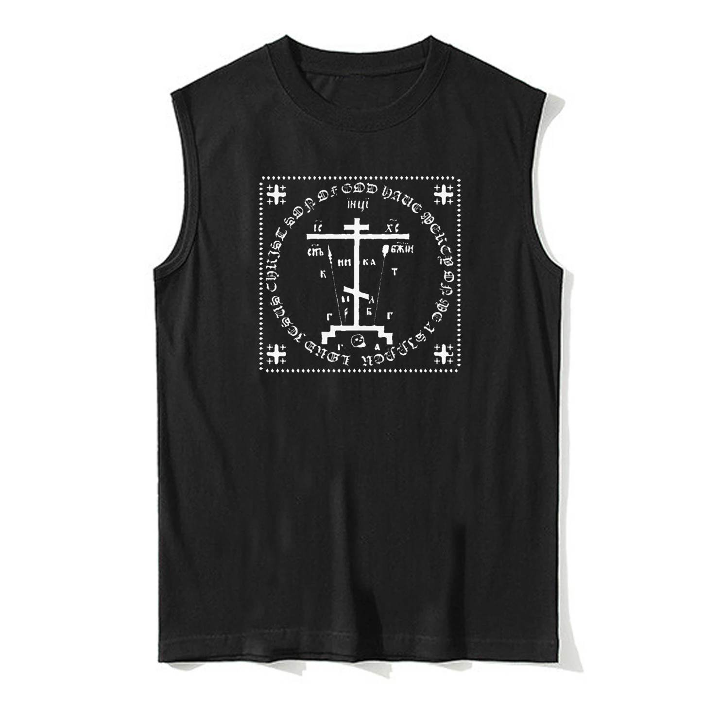 Russian Orthodox Golgotha Cross Calvary Orthodoxy Tanktop New 100% Cotton O-Neck Summer Casual Mens Vest Sleeveless T-shirt