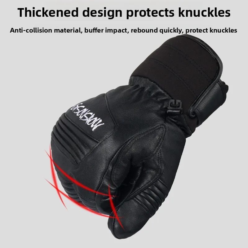 冬の新しいスキーグローブ女性の防風防水暖かい耐摩耗性厚みのあるアウトドアプロスポーツサイクリンググローブ