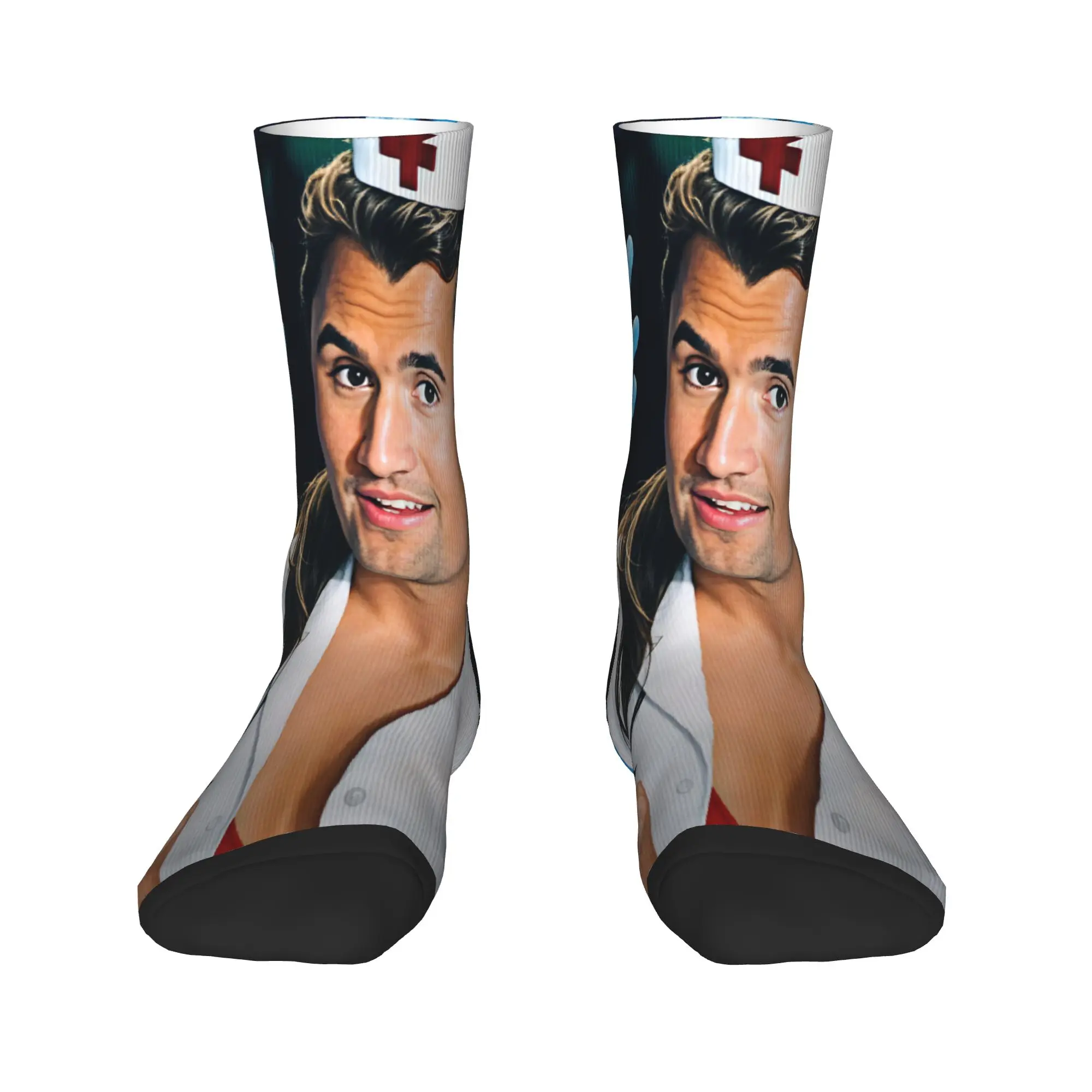 Charlie Kirk Blinkes 182 Nurse Cosplay Meme Socks Anti Skid Stockings Couple High Quality Climbing Socks Autumn Novelty Socks