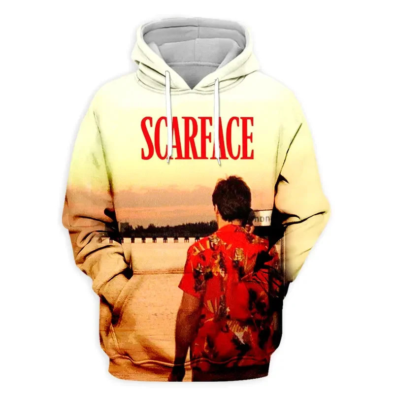 Classic Movie Scarface Hoodie 3D Printed Men Women Hooded Sweatshirts Fashion Streetwear Harajuku Hoodies Pullover Tops Clothing