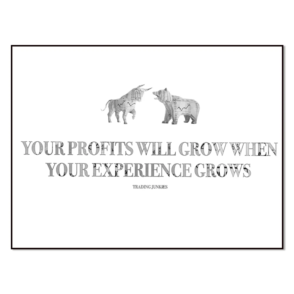 Your Profits Will Grow - Trading Forex Motivational Poster Stock Market Crypto Wall Art Wall Street