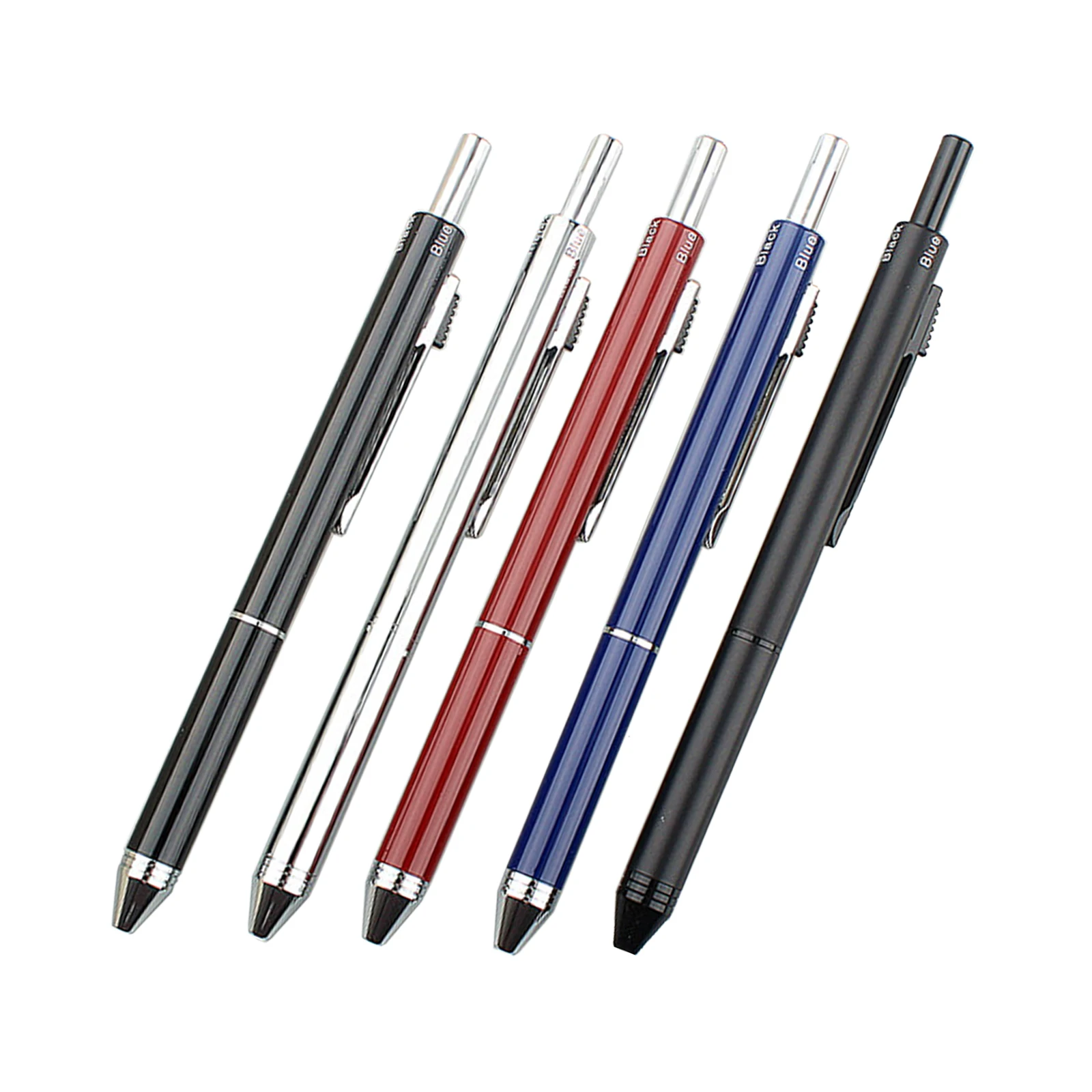 1pc 4 In 1 Multicolor Ballpoint Pen Technology Gravity Sensor Metal Multifunction Pen 3-colors Ball Point Refill and Pencil Lead