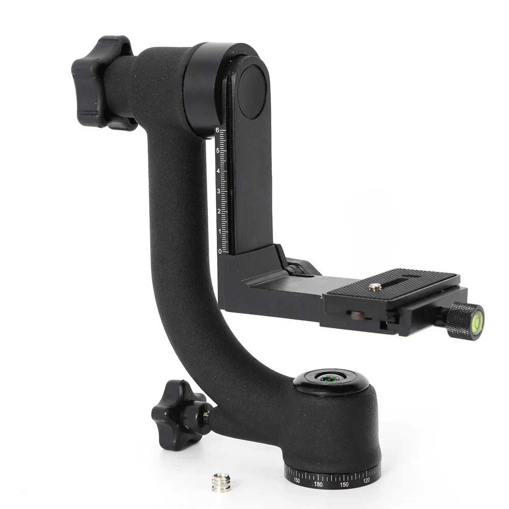 

360° Rotatable Panoramic Gimbal Tripod Head Ball Mount +QR Plate For Telephoto Lens DSLR Camera