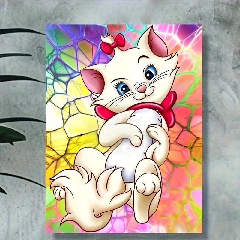 Disney miss and tramp diy pintura a óleo digital, conjunto de artesanato de arte de lazer, adequado para decoração de parede de casa e presente de festival