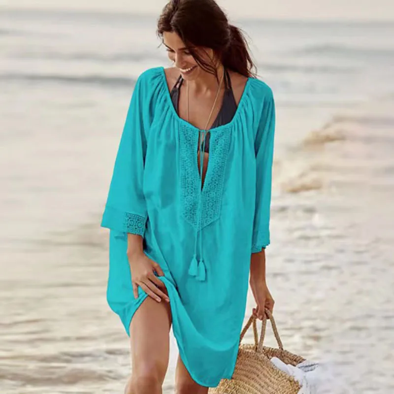 Abito casual allentato estivo per le donne Boho Style Holiday Beach Abito corto estivo femminile 2025 Nuova vendita calda Abiti vintage All-Match