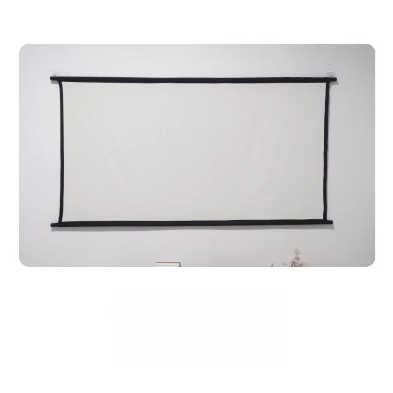 New metal white grid anti-light wall hanging curtain 100 inch 120 inch portable high definition 4K