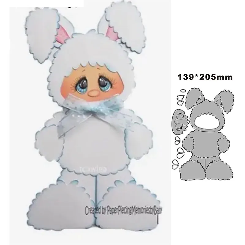 

2024, новая кукла-кролик, металлические штампы для скрапбукинга, изготовления бумажных карточек и тиснения, декор без штампов