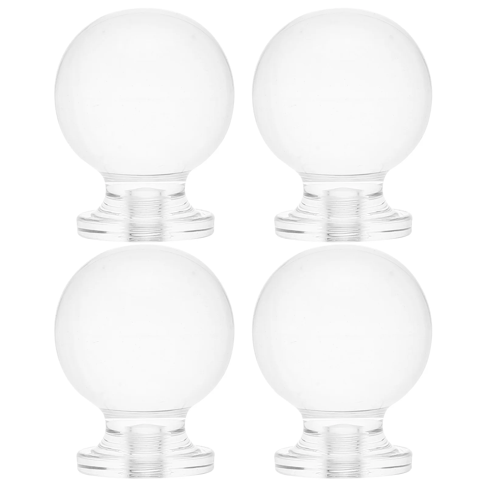 

12Pcs Clear Acrylic Knobs Round Pulls Modern Transparent Handles Wardrobe Dresser Drawer Cancinet Knobs