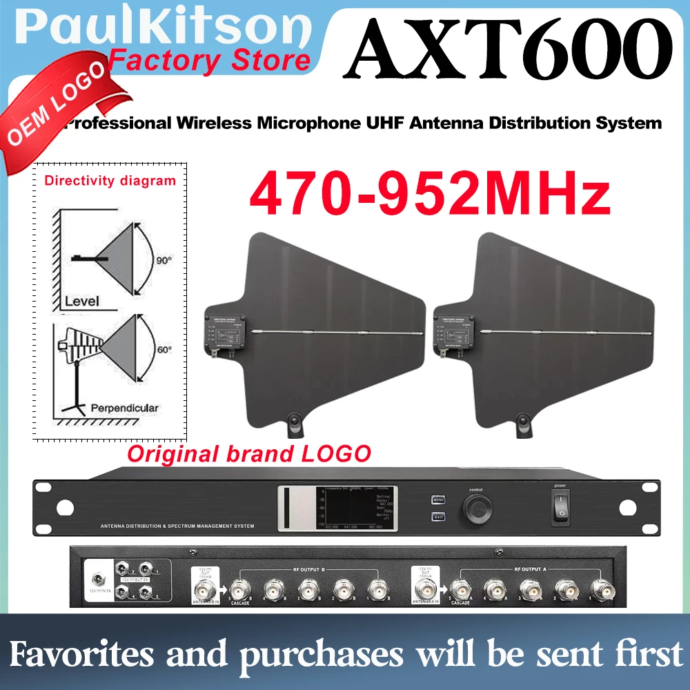 

ATX600+UA874 UHF Antenna Distribution System Stage Wireless Microphone Signal Distribution System RF Signal Distributor