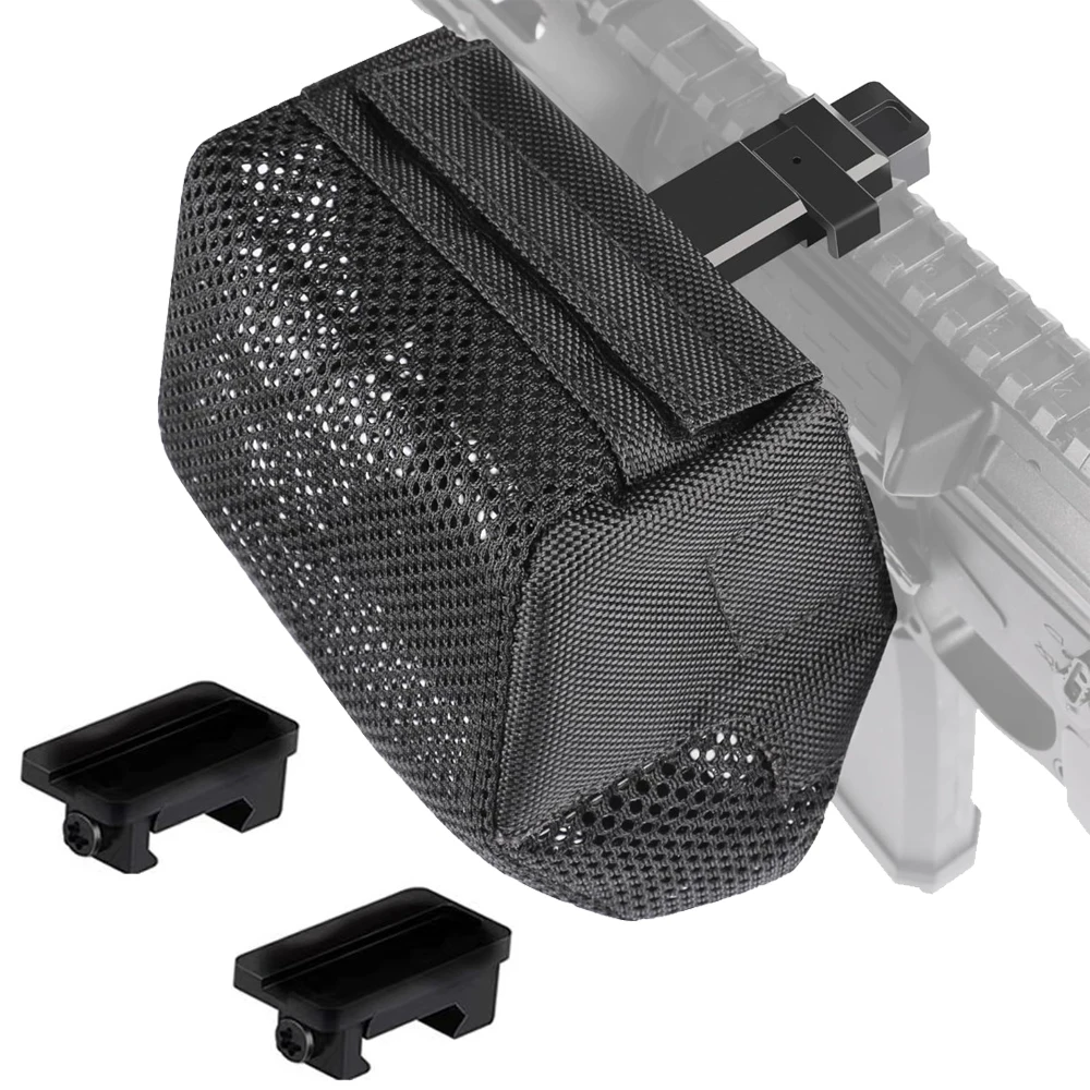 Novo Coletor de Cartuchos de Liberação Rápida com Picatinny Destacável, Coletor de Latão Reforçado Resistente ao Calor e Malha de Nylon para Rifle