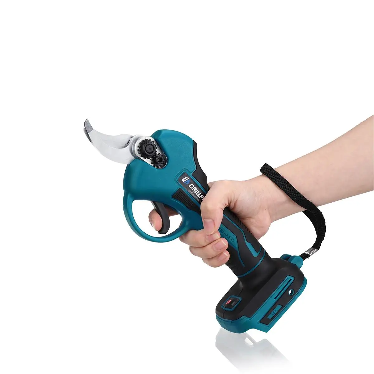 Drillpro 50Mm Gunting Pemangkas Elektrik Tanpa Sikat Gunting Elektrik Alat Pemangkas Cabang Semak Kebun untuk Baterai 18V