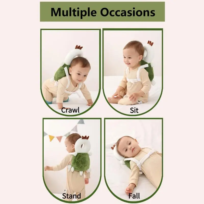 Newborn Headrest Security Pillows Backpack Toddler Baby Head Fall Protection Pad Cushion Cartoon Soft Security Pillows Backpack