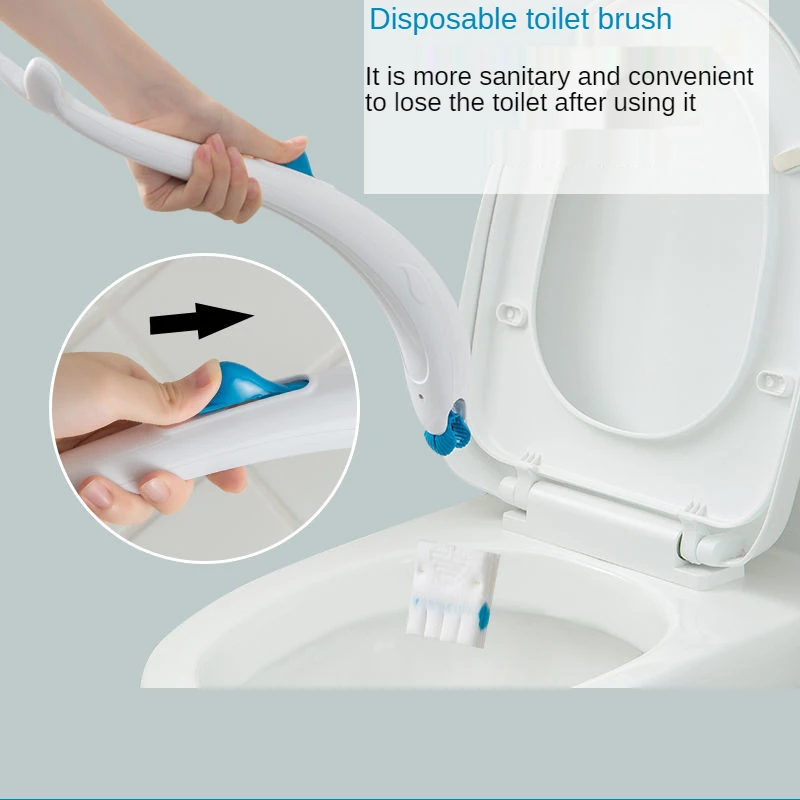 Household Non-Dead-End Toilet Brush Dissolvable Disposable Self-Contained Cleaner Replacement Brush Head Bathroom Washing Tools