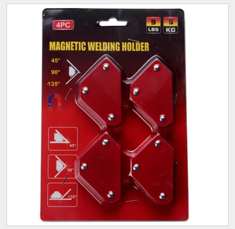 4PCS Mini Magnetic Welding Clamps 45/90/135 Degree Angle Welding Magnet Holder 5KG Strong Magnet for Welding Soldering Tool