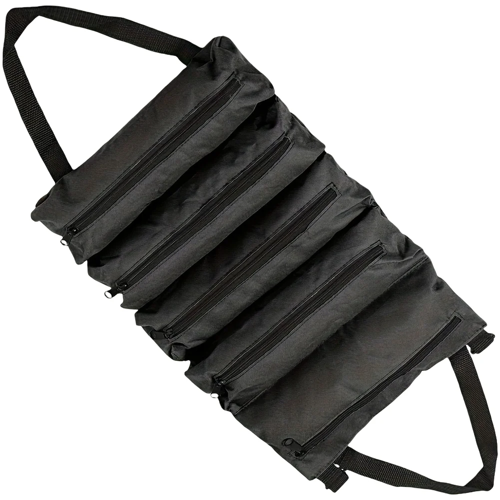 Roll Up Tool Bag for Maintenance Workers Featuring Rugged 600D Oxford Fabric and Waterproof Barrier for Consistent Tool Care