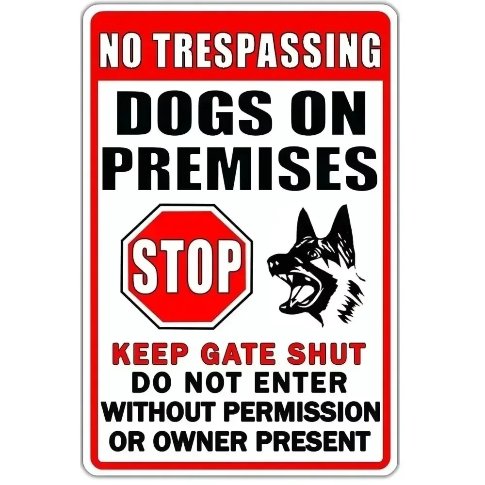 CIFBUY Vintage No Trespassing Gnomes Funny Aluminum Wall Art Waterproof Durable Alloy Decor for Home Garden Patio Yard Man Cave