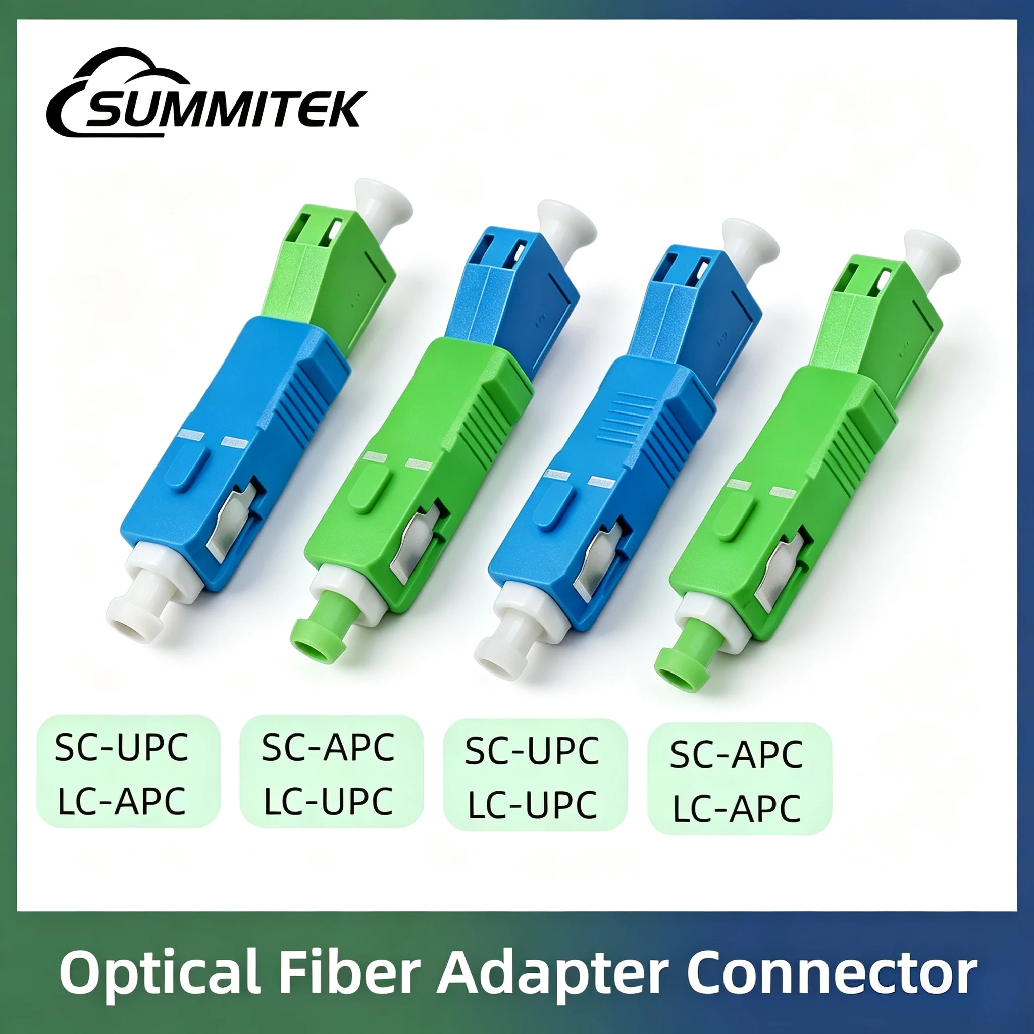 SUMMITEK 1PCS 5PCS 10PCS SC Male to LC Female Optical Fiber Adapter Connector APC UPC Single Mode Fast Fiber Optic Connectors
