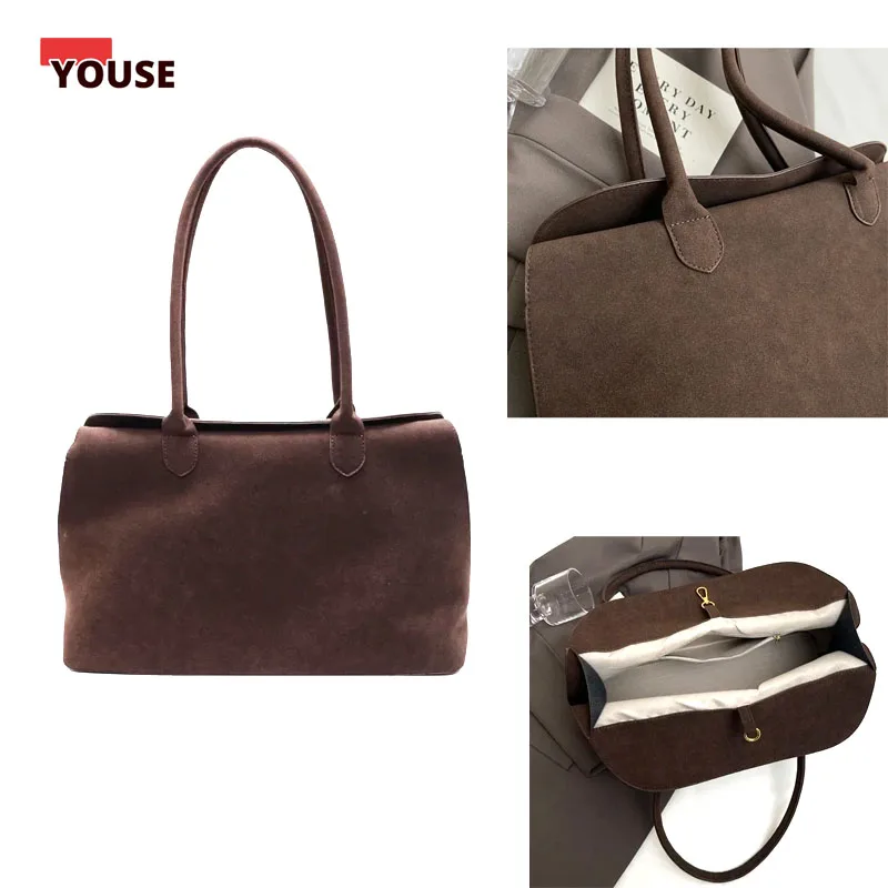 

Замшевая сумка, женская сумка в стиле ретро, винтажная женская сумка 2025 года, элегантные сумки на плечо в английском стиле, женская повседневная пригородная сумка