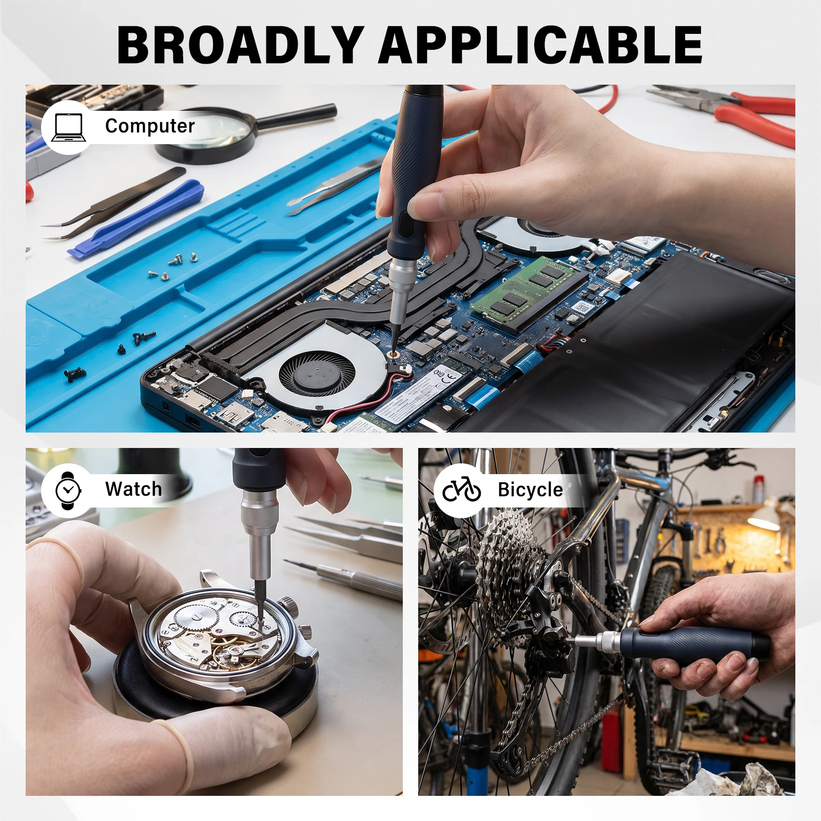 Precision Screwdriver Set 132 In 1 Magnetic Electronics Repair Kit 108 Bits Phone Laptop Game Console Watch Glasses DIY Tool Set view 6