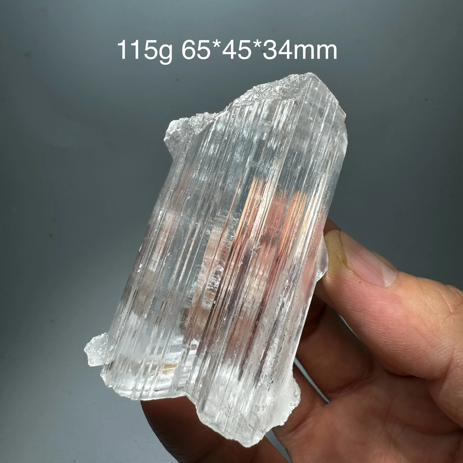 115g Natural Raw Selenite Ore Mineral Specimen Quartz Crystal Rock Home Decor Healing Stone