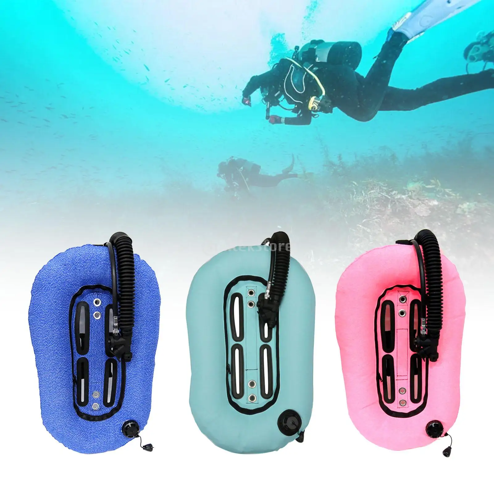 

Scuba Diving Donut Wing Single Tank Snorkeling Tech Donut Wing with Single Tube Harness Equipment Nozzle Freediving BCD Set