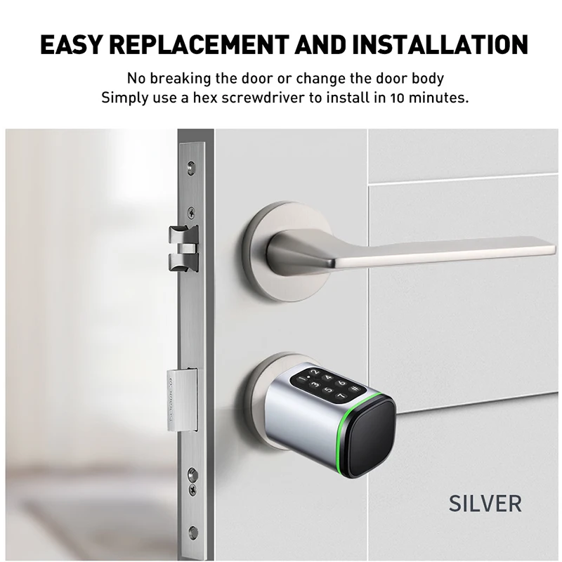 

Smart Cylinder Lock Replace Old European Cylinder Bluetoot APP TTLOCK Lock IC Cards Smart Digital Door Lock