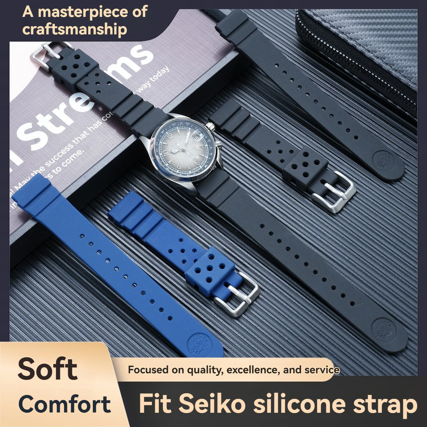 For Seiko 5 Diver Series Extended Rubber Watch Strap 007 Submariner Abalone Small MM Can SRP777J1 SRPA21J1 SNJ028 DB73BP 22mm