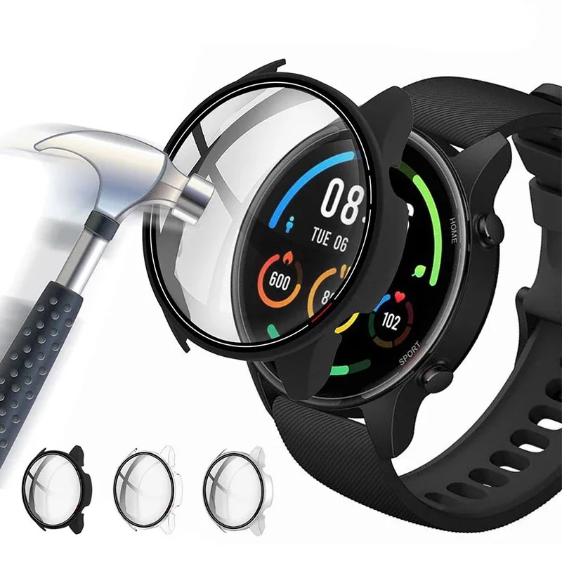 PC+Glass Protective Case For Xiaomi Watch Color Sport Edition Full Screen Protector Shell Cover