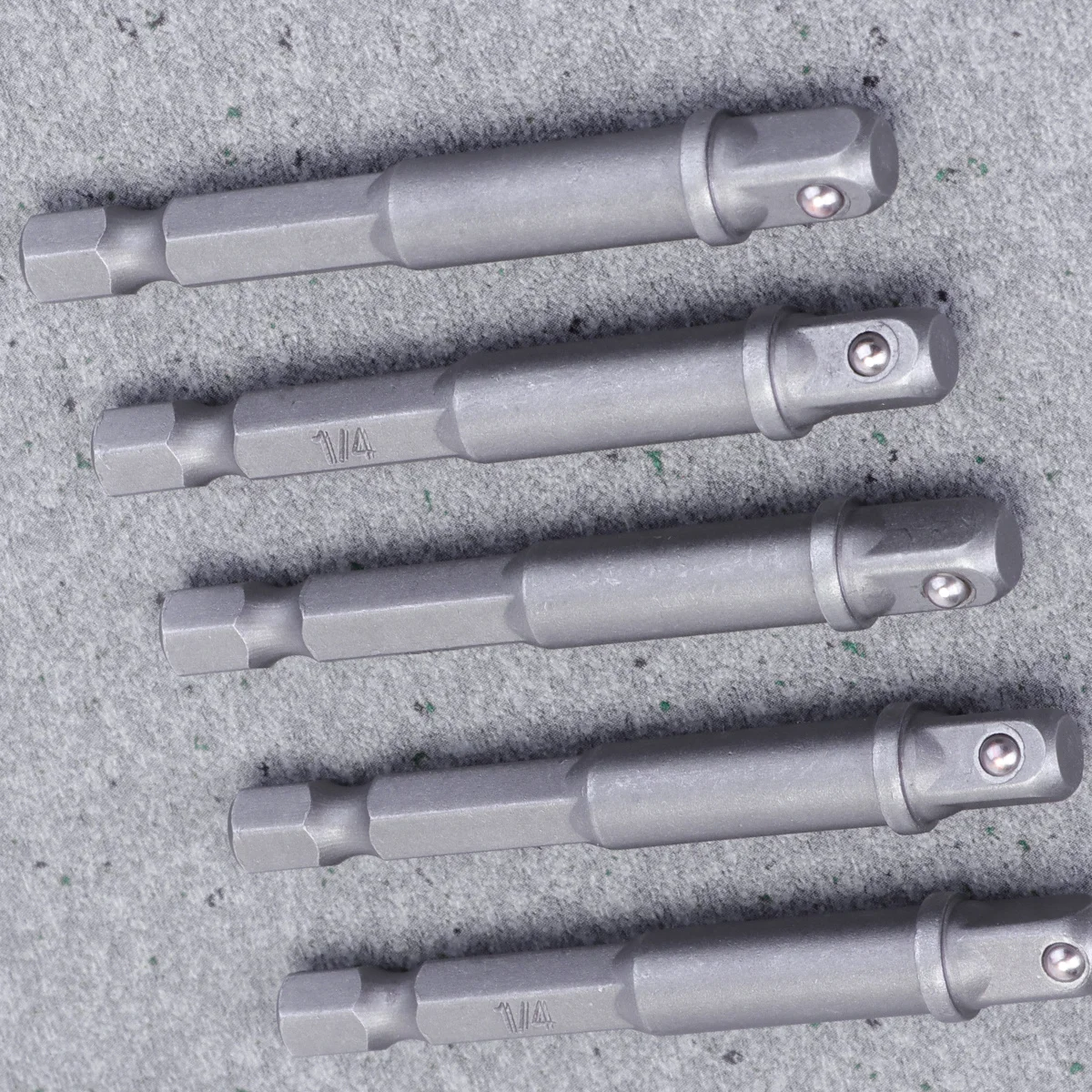 5 шт., 6,35 мм, шестиугольная ручка, удлинитель с квадратной головкой, 65 мм, серебряный шарикоподшипник, дизайн, универсальный адаптер для электроинструментов