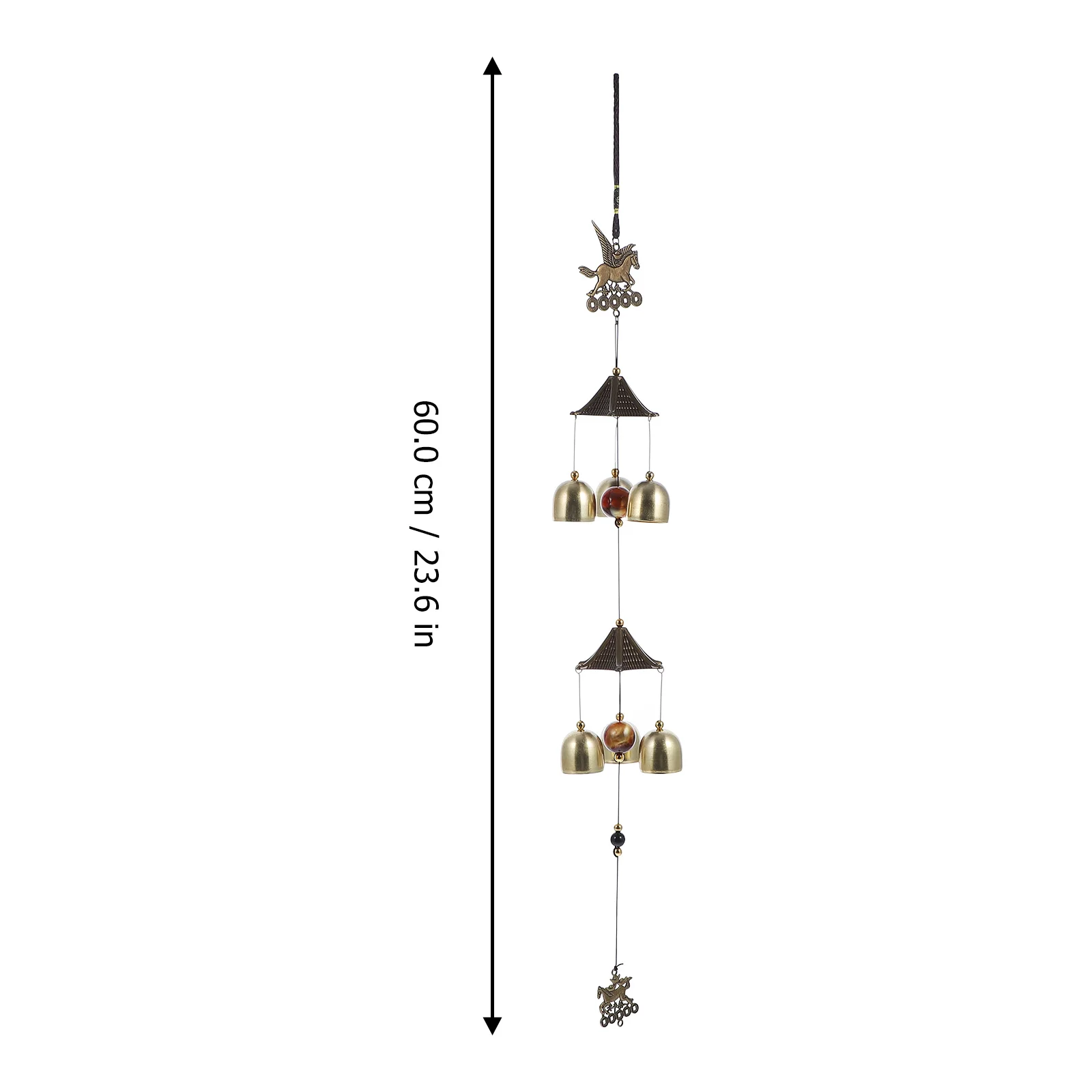 

2Pcs Flying Wind Chimes Zinc Alloy nament Sturdy Durable Music Bells Indoor Outdoor Horse Wind Bells Decor Gifts