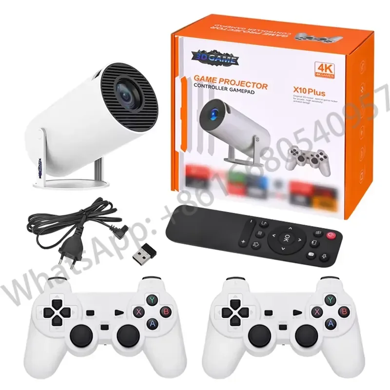 X10 Plus Game Projector 4K 8GB 10000 Games Android 11 Wifi Video Game Console Portable Home Theatre Video HY300 Projectors - view 2