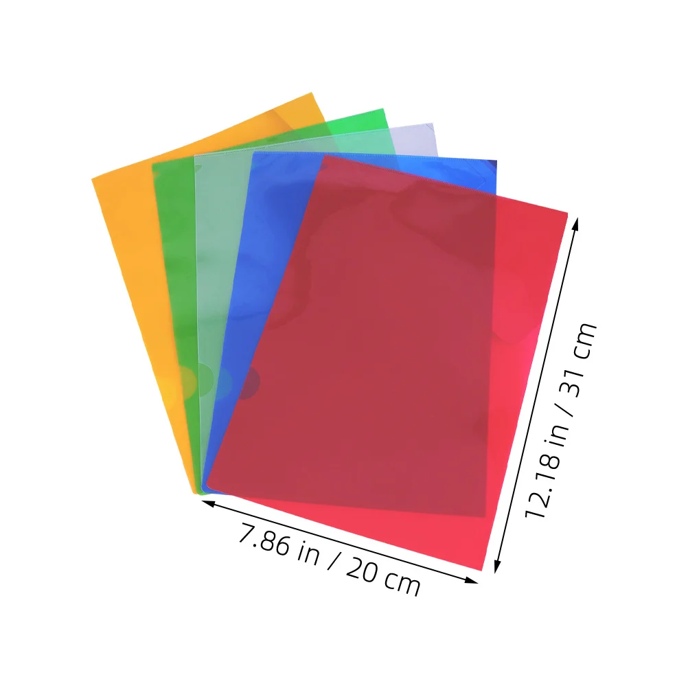 Cartella portadocumenti A4 da 10 pezzi, buste in plastica, porta documenti trasparenti, organizer per ufficio e scuola, tasche colorate per progetti