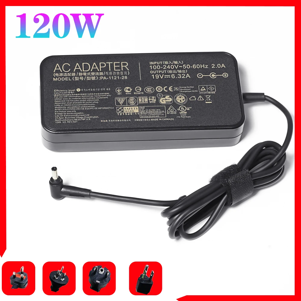 19V 6.32A AC Adapter Power Supply Charger for Laptop for ASUS ADP-120RH B/PA-1121-28 N750 N500 A15-120P1A YX570U FX86F