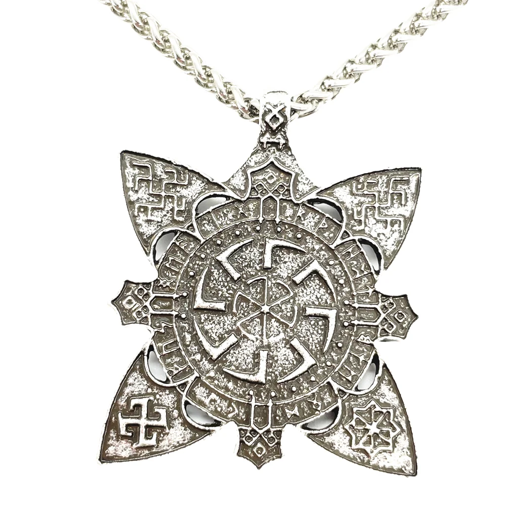 Nostalgia Russia Star Kolovrat Slavic Pendant Symbols Amulet Protection Wicca Charms Necklaces & Pendants