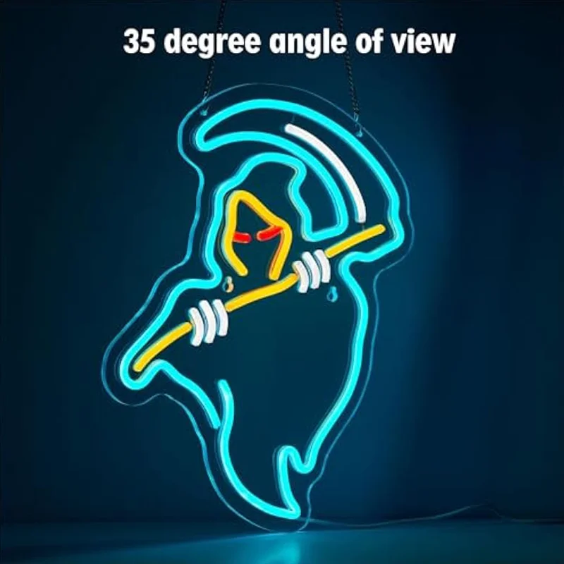 

Halloween Ghost Neon Sign for Wall Decor Devil LED Neon Signs Lights for Bedroom Men Cave Game Room Birthday Party