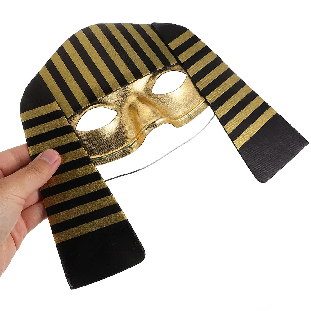 2Pcs Kids Egyptian Pharaoh Mask Halloween Cosplay Adjustable Comfortable Reusable Party Mask Masks Accessories