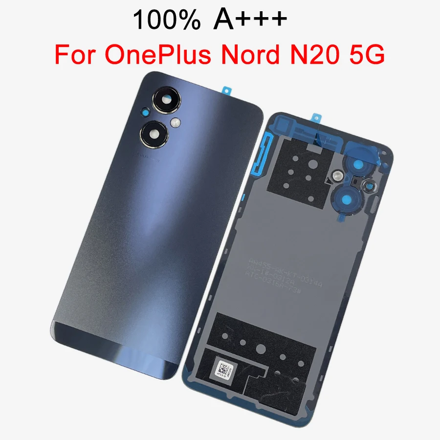 A+++ For OnePlus Nord N20 5G GN2200 CPH2459 Back Battery Cover Door With Camera Glass Lens Housing Case Repair Parts