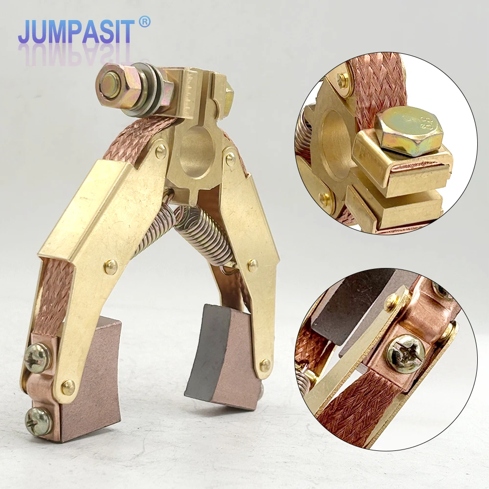 12.5x32mm 100A Brass Carbon Brush Holder 380V High Power J164 V Shape Motor Generator Kits Jumpasit