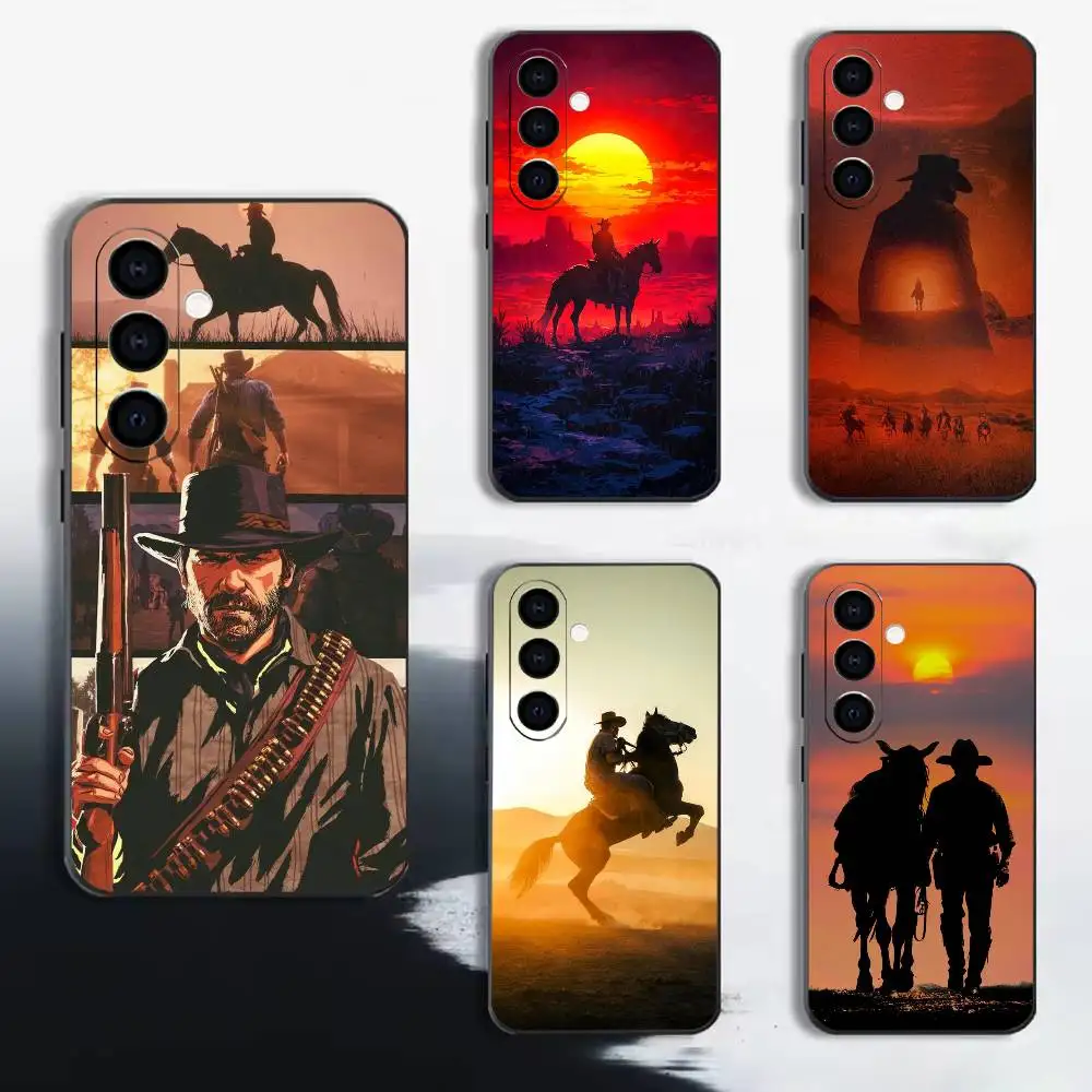 Coque de téléphone Red Dead R-Redemption Morgan pour Samsung A72,A53,A71,A70,A52,A73,A51, en silicone noir souple