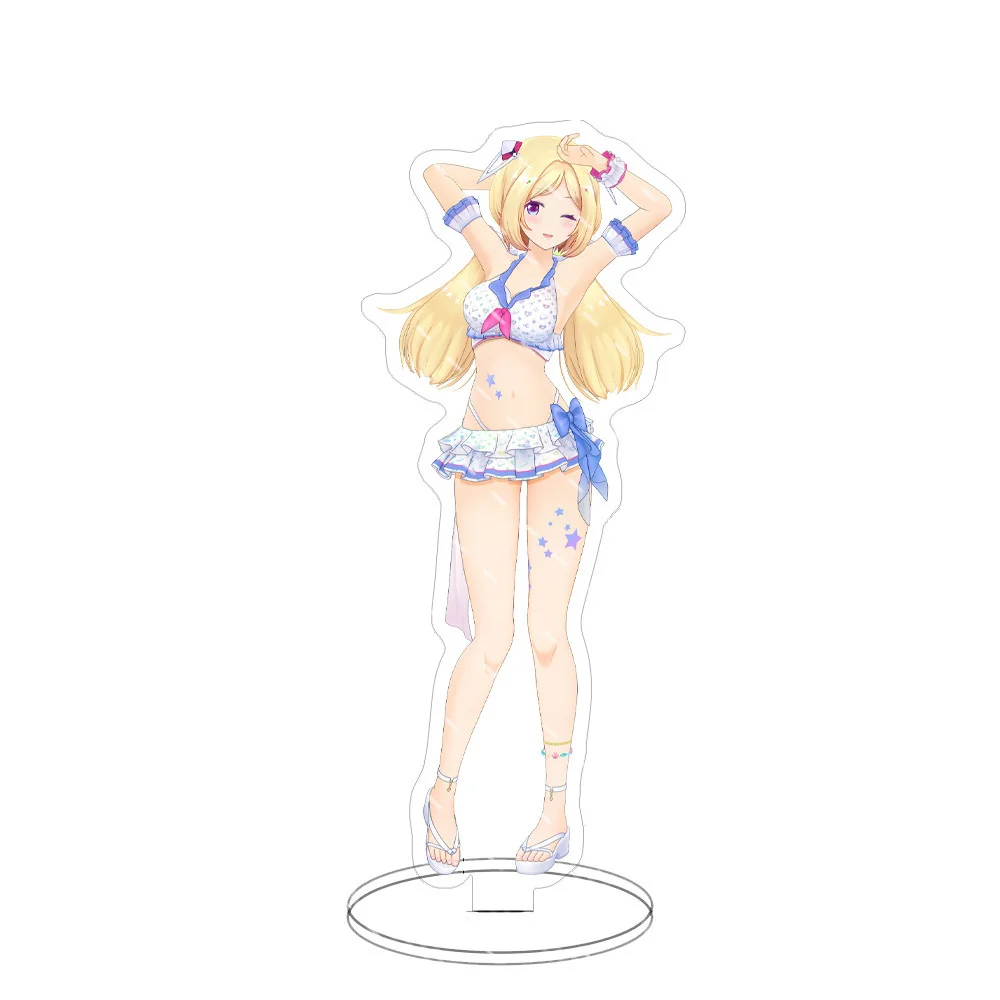 Hot Kawaii Virtual Anime Holo Acrylic Anime Figures Shirakami Fubuki Natsuiro Matsuri Acrylic Stand Model Plate Desk Decor Gifts