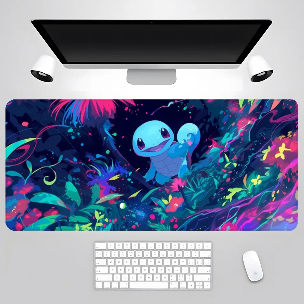 Pokemon Squirtle Mouse Pad Gamer Pc Gaming Accessories Rubber Mat XXL Deskmat Mats Keyboard Cabinet Mause Laptops